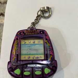 Digital Doggie Keychain Virtual Pet - Purple